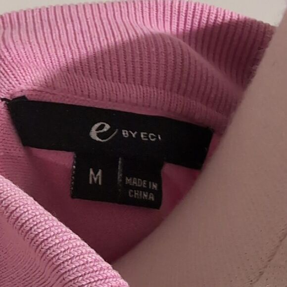 ECI Pink Fitted Long Sleeve Notched Collar Blouse - Picture 6 of 6